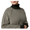 PERSONA by Marina Rinaldi Dark gray ribbed wool blend sweater 33.1364203 AFFRESCO MADE IN ITALY