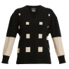 PERSONA by Marina Rinaldi BLACK stretch viscose sweater with inlay work 33.1363623 ARAGOSTA