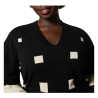 PERSONA by Marina Rinaldi Maglia viscosa stretch NERA lavorazione a intarsio 33.1363623 ARAGOSTA