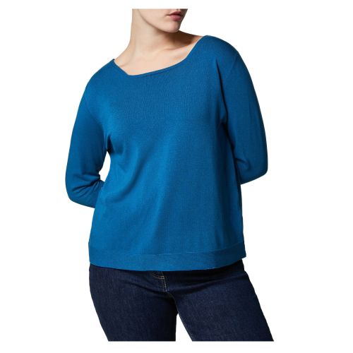 PERSONA by Marina Rinaldi N.O.W line Peacock stretch viscose sweater 33.7363033 ANICE MADE IN ITALY