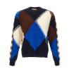 ATOMOFACTORY men's multicolor crew neck sweater bluette/blue/brown/white AFU04 MADE IN ITALY