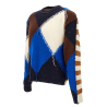 ATOMOFACTORY men's multicolor crew neck sweater bluette/blue/brown/white AFU04 MADE IN ITALY