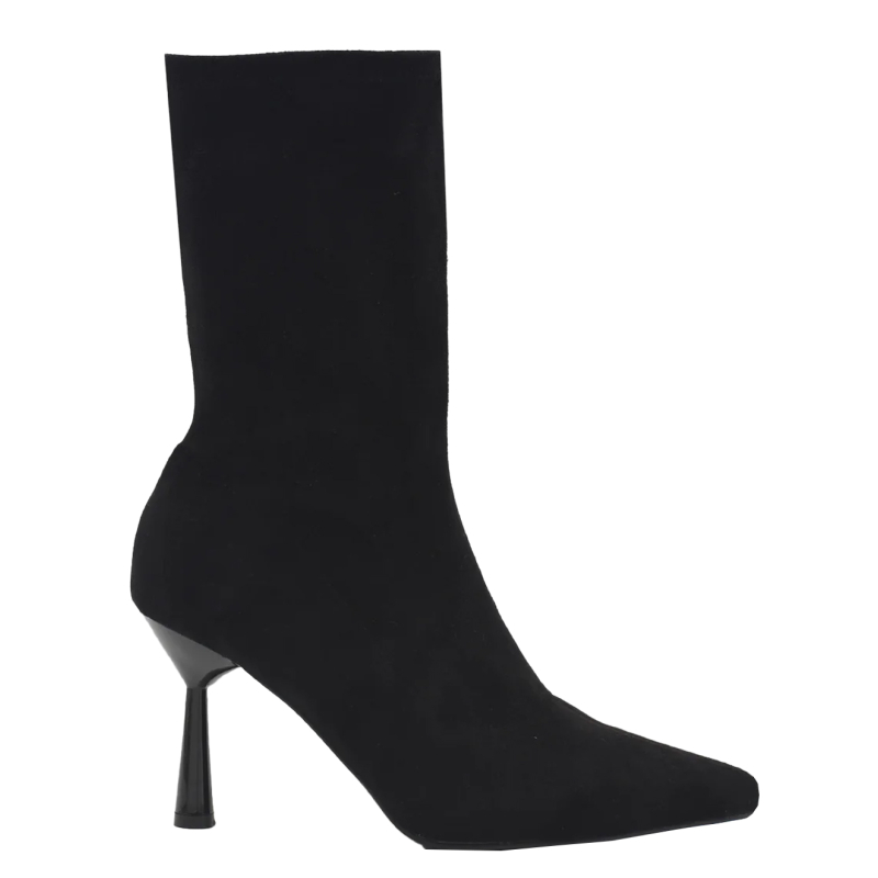 AZAREY women's low boot stretch eco suede black 494G723