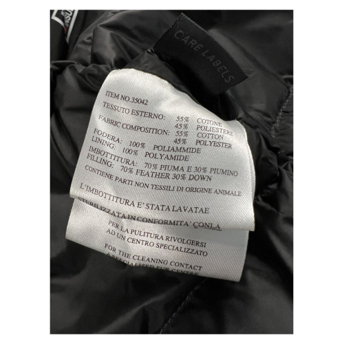 NORWAY giaccone donna nero chiusura zip e bottoni 35042 BABEL 55% cotone 45% poliestere