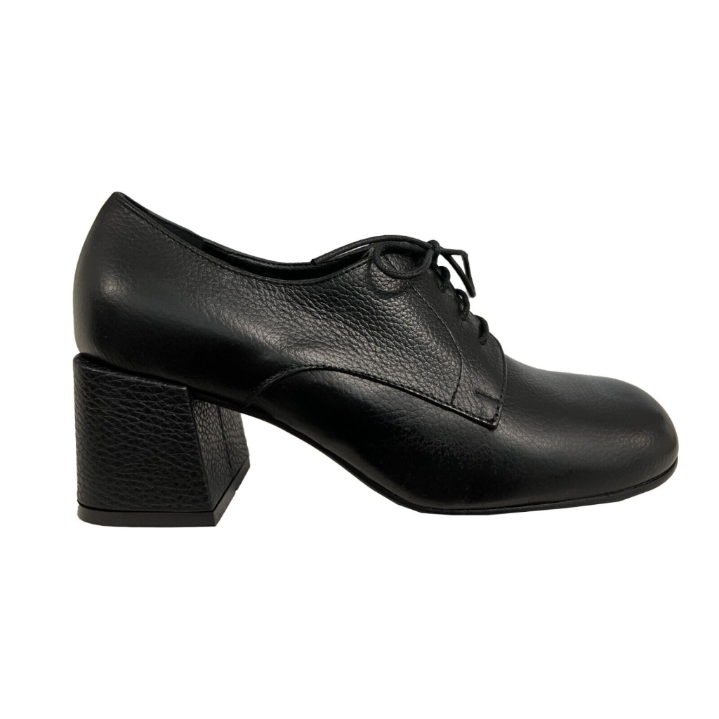 ENTOURAGE ILLIMITED black laced women's shoe FABIANA 100% leather MADE IN ITALY