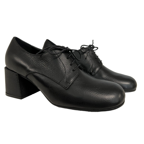 ENTOURAGE ILLIMITED black laced women's shoe FABIANA 100% leather MADE IN ITALY