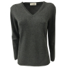 DELLA CIANA maglia donna collo a v slim 100% cashmere MADE IN ITALY