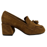 ENTOURAGE ILLIMITED scarpa donna camoscio cognac MARIKA 100% pelle MADE IN ITALY