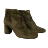ENTOURAGE ILLIMITED women's low boot in green suede CECILIA MADE IN ITALY