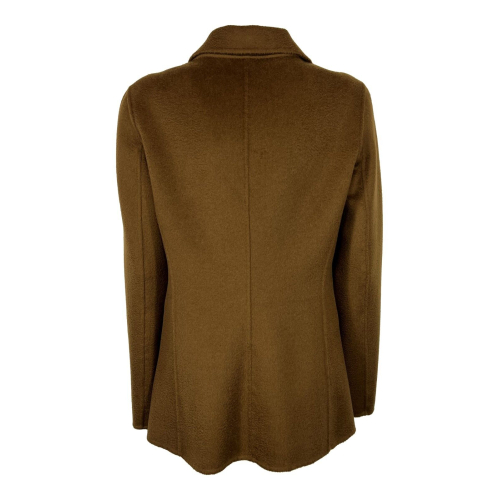 RUE BISQUIT giaccone donna doppiopetto sfoderato cuoio RW1302 100% lana