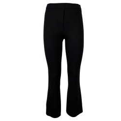 LIVIANA CONTI pantalone donna nero punto Milano trombetta L3WI36  MADE IN ITALY