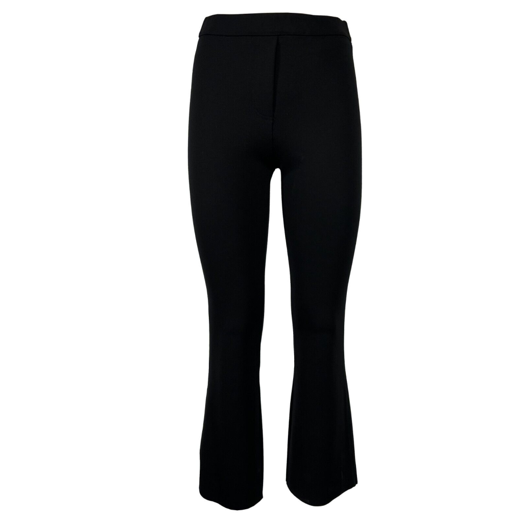 LIVIANA CONTI women's black trousers with Milan stitch trumpet L3WI36 MADE IN ITALY