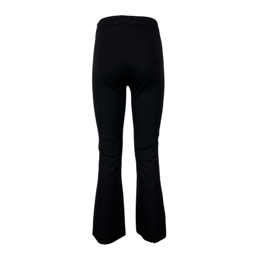 LIVIANA CONTI pantalone donna nero punto Milano trombetta L3WI36  MADE IN ITALY