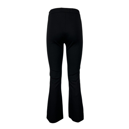 LIVIANA CONTI women's black trousers with Milan stitch trumpet L3WI36 MADE IN ITALY