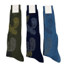 ICON LAB long men's socks CASHMERE pattern AI23012 cotton blend MADE IN ITALY