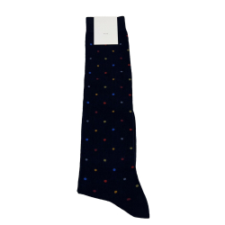 ICON LAB calzino uomo lungo blu fantasia pois multicolor POIS misto colore MADE IN ITALY