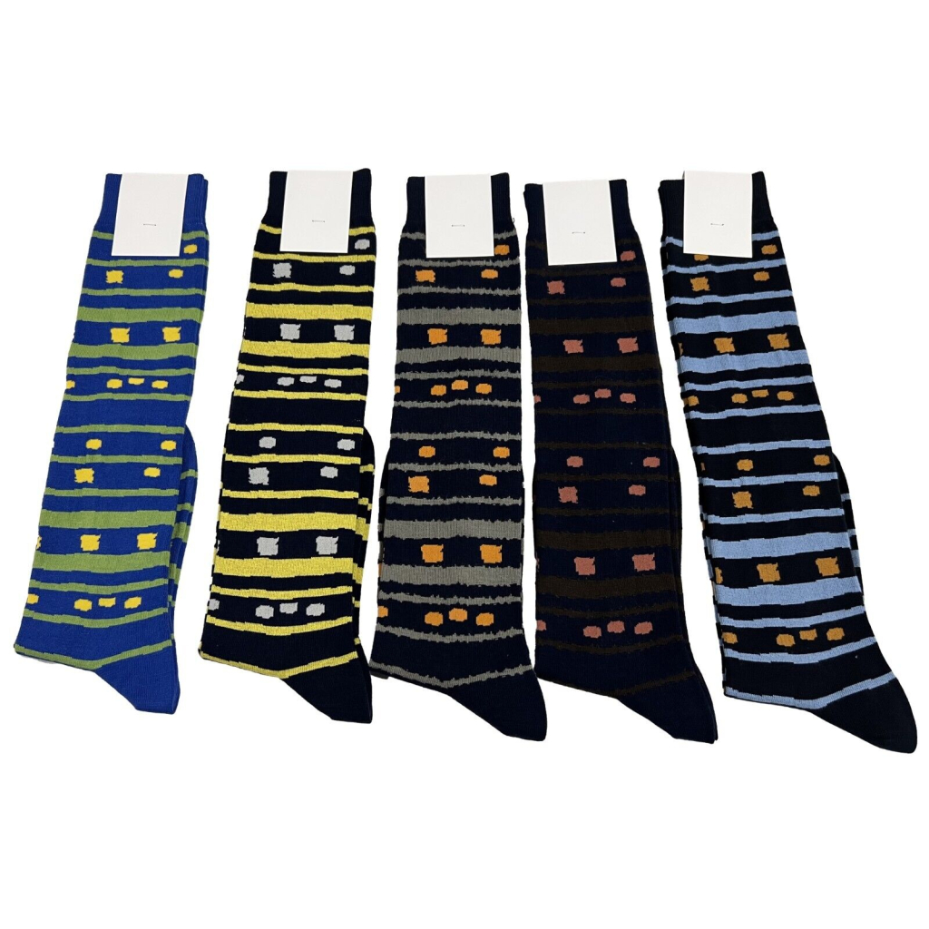 ICON LAB long patterned men's socks AI23013 cotton blend MADE IN ITALY
