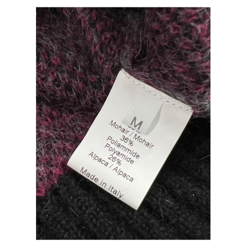 ATOMOFACTORY maglia uomo mohair fantasia nero/grigio/fuxia AFU29 MADE IN ITALY