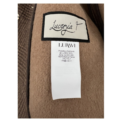 LUCREZIA T women's Prince of Wales brown double coat L23700LU330 MADE IN ITALY