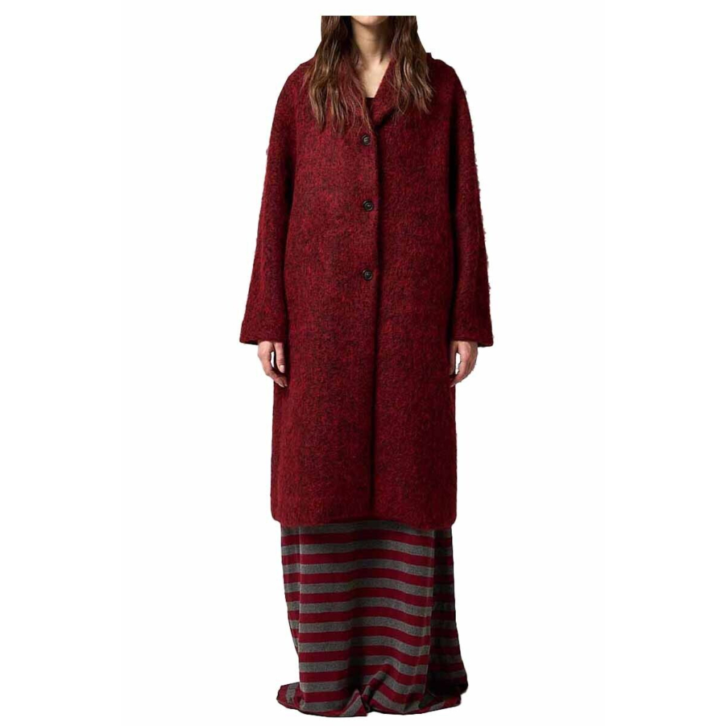 NEIRAMI long coat with shawl collar wool blend C823BV MADE IN ITALY