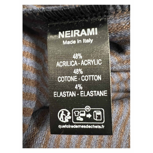 NEIRAMI midi sleeves small stripes warm cotton AC16MS MADE IN ITALY
