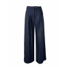 NEIRAMI pantalone donna blu gessato cuoio P845LD SCAMPANATO MADE IN ITALY