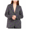 FRONT STREET 8 gray polka dot jacket 30262 01 MADE IN ITALY