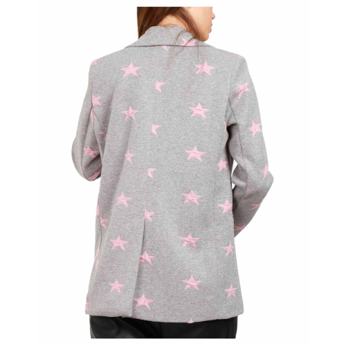FRONT STREET 8 gray jacket with stars 30262 02 MADE IN ITALY