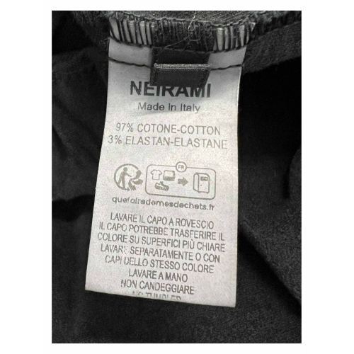 NEIRAMI women's smooth velvet trousers P840VE MINIMAL 97% cotton 3% elastane MADE IN ITALY