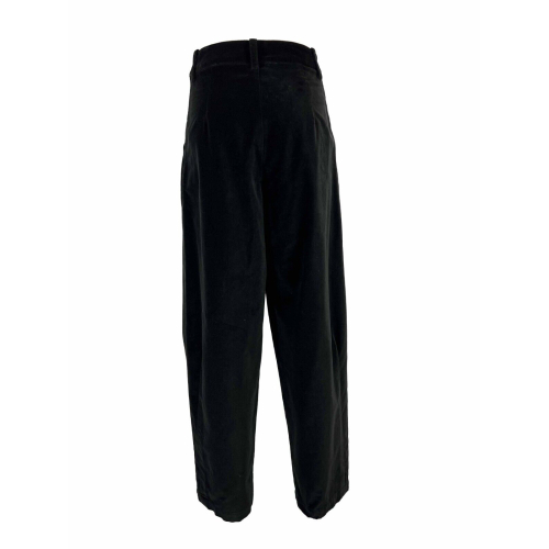 NEIRAMI pantalone donna velluto liscio a palazzo P858LY PINCES MADE IN ITALY