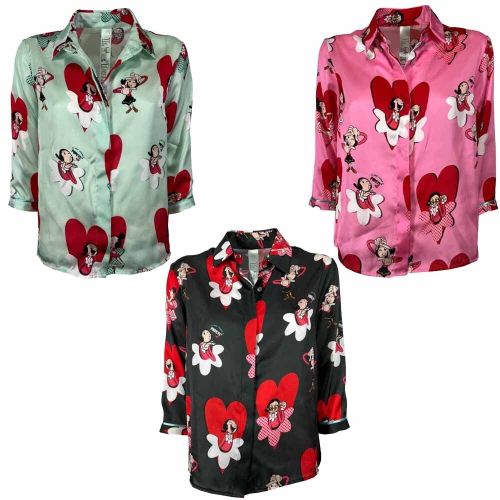 IL THE DELLE 5 camicia LIMITED EDITION OLIVIA CUORI SPOON 56ST MADE IN ITALY