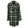 NORMEET green/grey checked women's coat 23407 FLUTE MADE IN ITALY