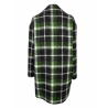 NORMEET green/grey checked women's coat 23407 FLUTE MADE IN ITALY