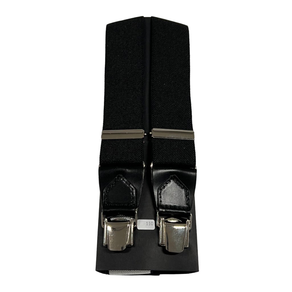 PAOLO DA PONTE elastic men's suspenders solid color MADE IN ITALY