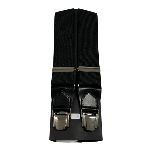 PAOLO DA PONTE elastic men's suspenders solid color MADE IN ITALY