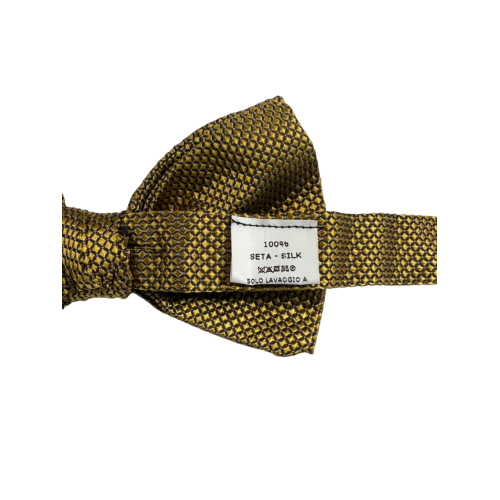 PAOLO DA PONTE men's silk bow tie with pincushion pattern 100% silk MADE IN ITALY