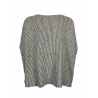 NEIRAMI women's white/grey heavy cotton sweater B252JQ BOX SWEATER MADE IN ITALY