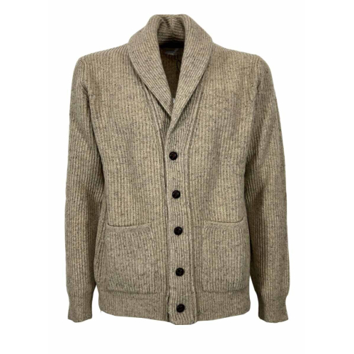 TERZO FUSO 1952 men's English rib shawl cardigan LB-5818 SHAWL COLLAR MADE IN ITALY
