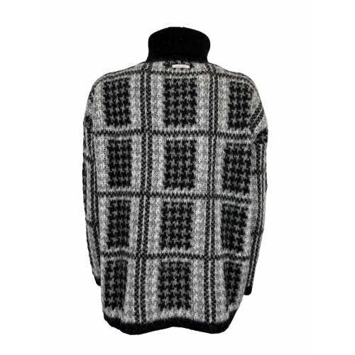 HUMILITY 1949 women's shirt with black/grey/white checked pattern MARISOL MADE IN ITALY