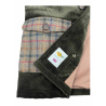 EQUIPE 70 giaccone uomo bicolore velluto inserto lana verde/cuoio EUV02 MINI FIELD MADE IN ITALY