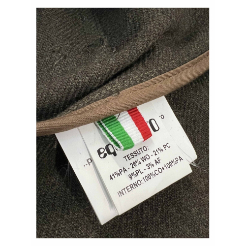 EQUIPE 70 men's oversized green wool jacket EUL03 OVER 100% wool MADE IN ITALY