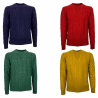 RAW LAB men's cable knit crew neck sweater PT00004SHT LIVERPOOL 100% shetland KNOLL YARNS MADE IN ITALY