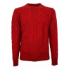 RAW LAB men's cable knit crew neck sweater PT00004SHT LIVERPOOL 100% shetland KNOLL YARNS MADE IN ITALY