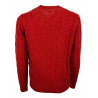 RAW LAB men's cable knit crew neck sweater PT00004SHT LIVERPOOL 100% shetland KNOLL YARNS MADE IN ITALY