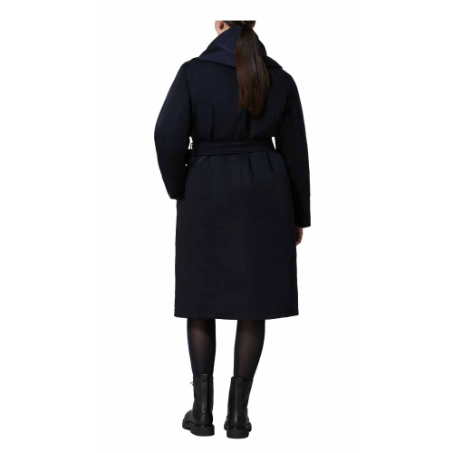 PERSONA by MARINA RINALDI PARADISO blue technical gabardine padded coat