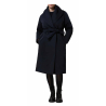 PERSONA by MARINA RINALDI PARADISO blue technical gabardine padded coat