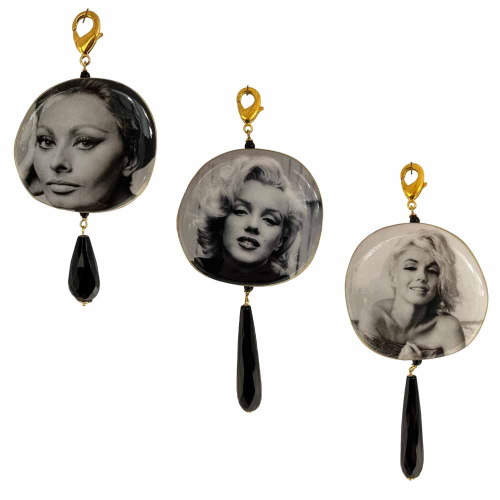 IL GUSCIO CAMEO pendants for white/black photo necklaces famous women
