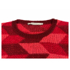 LA FEE MARABOUTEE crew neck sweater red/coral/burgundy COSINA MADE IN ITALY