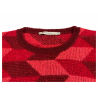 LA FEE MARABOUTEE maglia girocollo rosso/corallo/bordeaux COSINA MADE IN ITALY