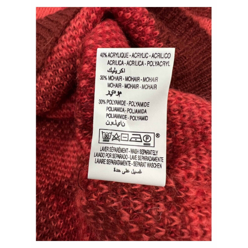 LA FEE MARABOUTEE maglia girocollo rosso/corallo/bordeaux COSINA MADE IN ITALY